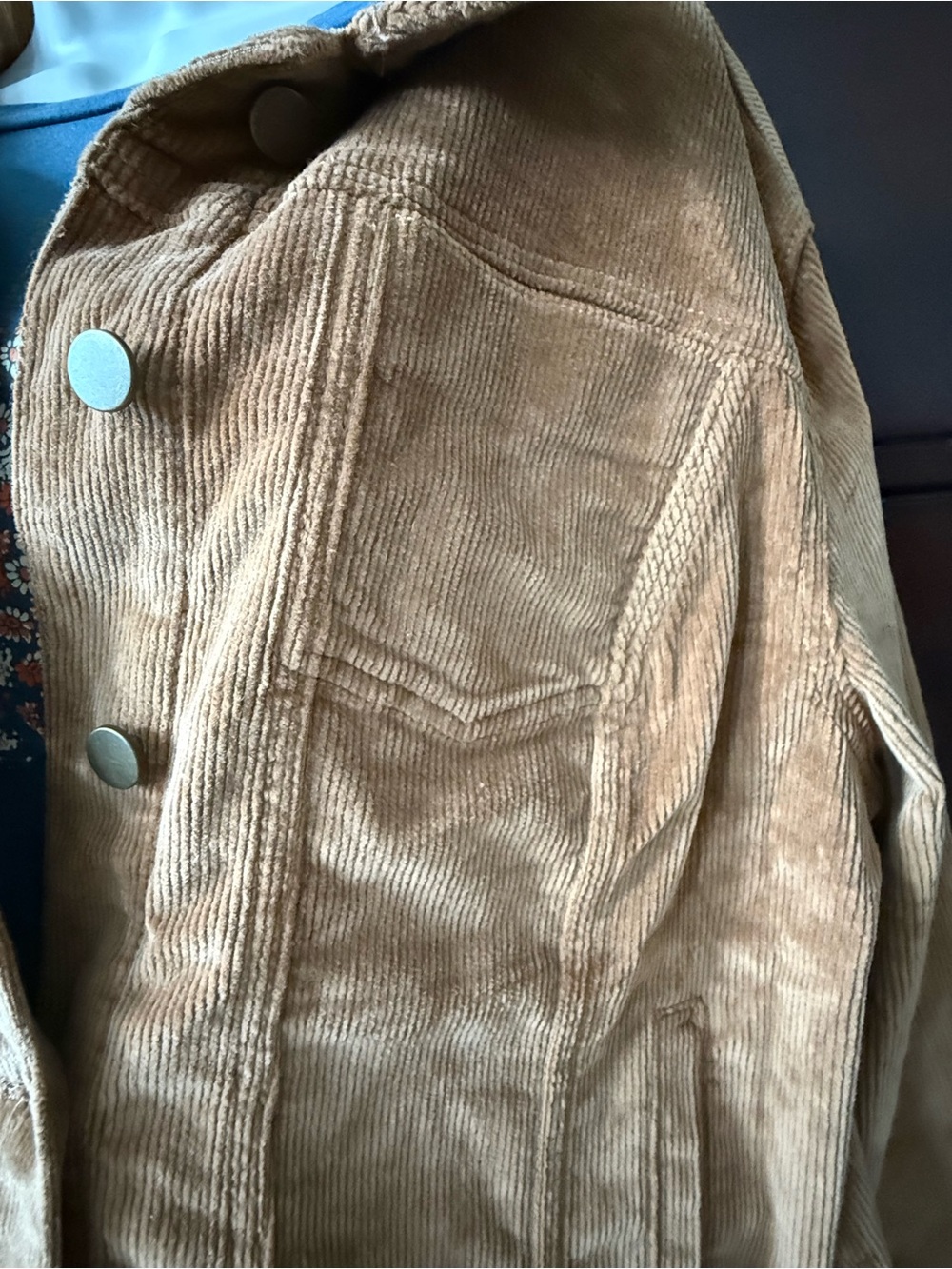 Time and Tru Tan Corduroy Jean Jacket - Picture 6 of 12